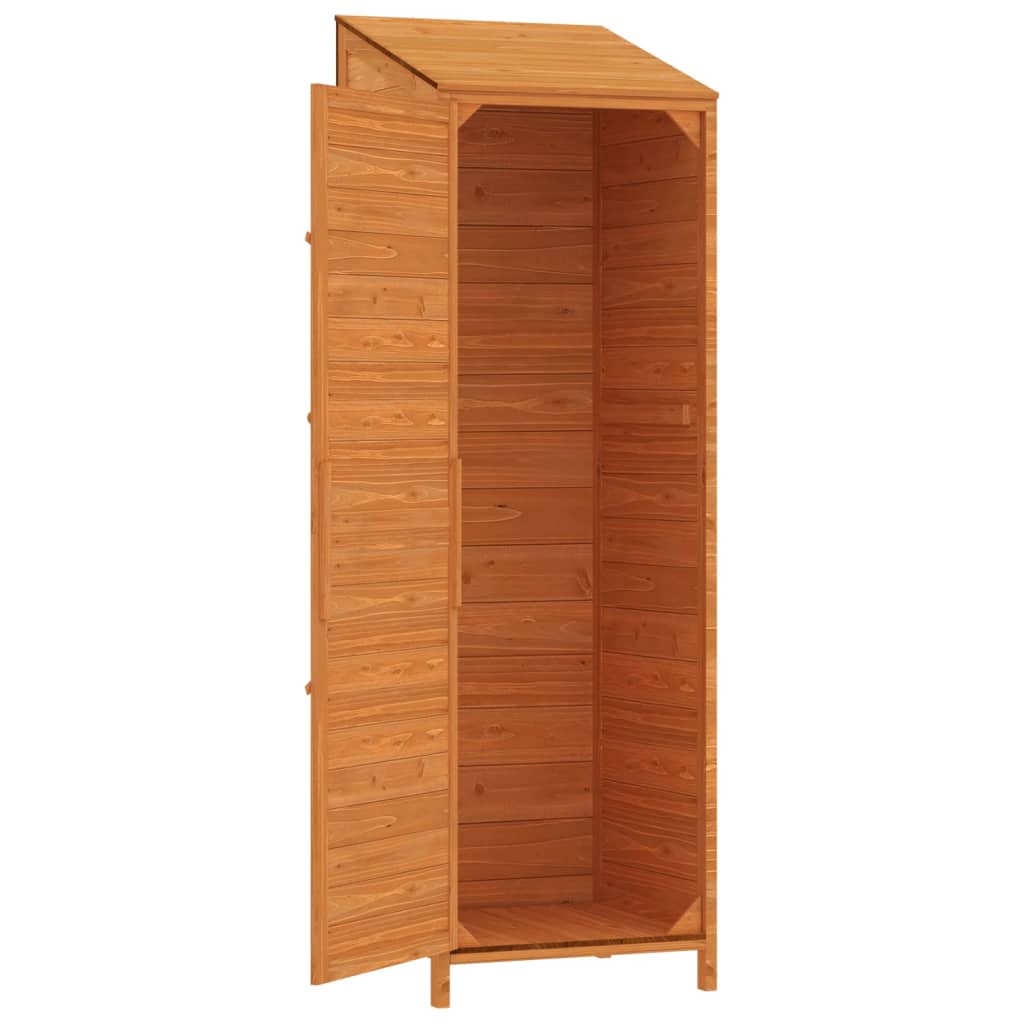 Vidaxl Garden Shed, Brown, 55X52X174.5 Cm, Solid Fir Wood