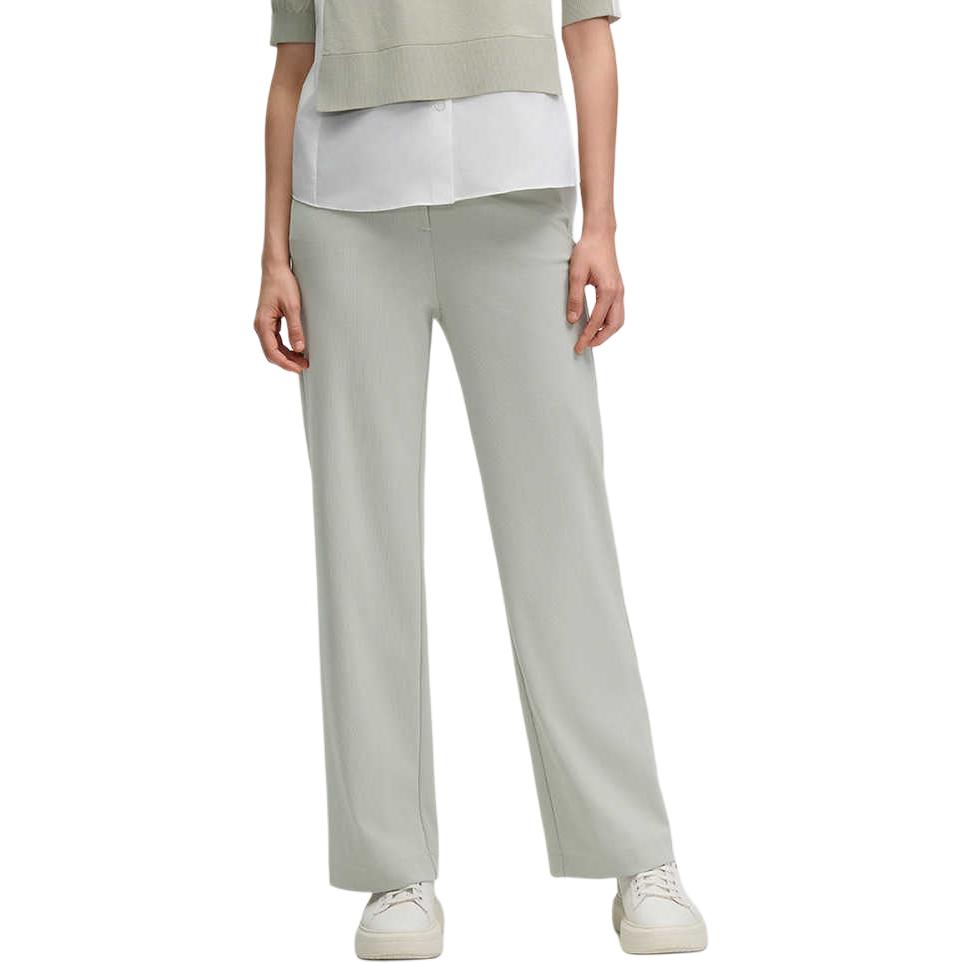 Fila Emerald Series Simple Daily Solid Color Basic Comfortable Versatile Fashionable Knitted Wide Leg Casual Pants Women Bottoms F11W514604FLK