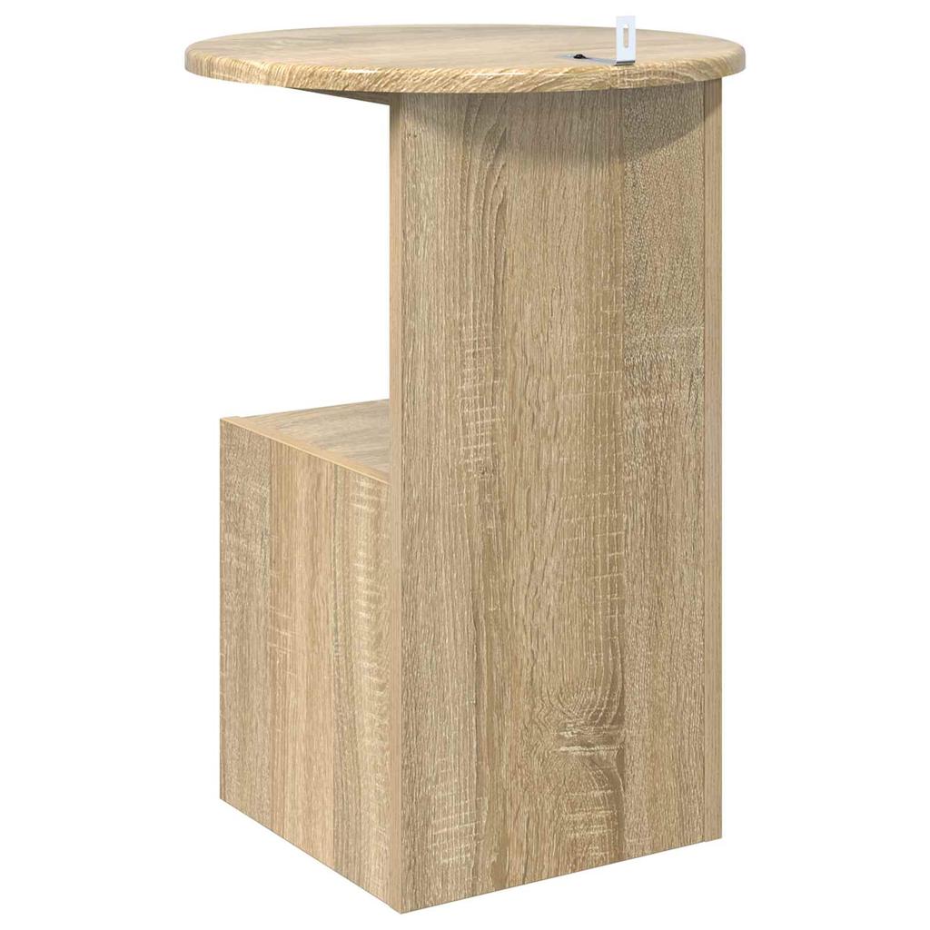 Side Table Sonoma Oak Ø 39.5 x 55 cm Particleboard