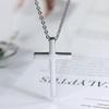 Simple Stainless Steel Cross Pendant Necklace For Men Women
