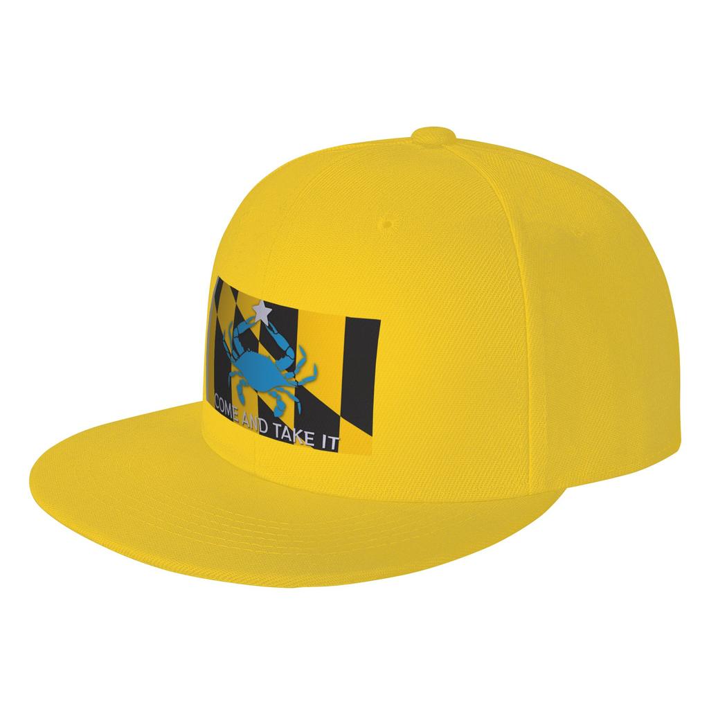 Fashion Come and Take It Baltimore City Flag Flat Brim Sun Hat Simple And Stylish Sun Hats