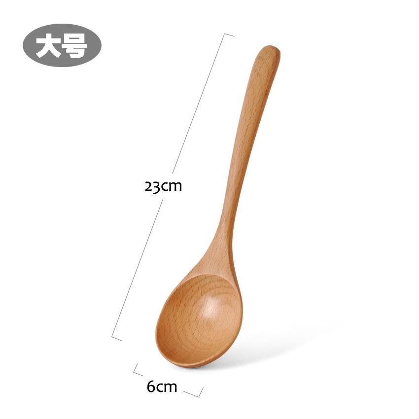 Wooden Spoon Rice Scoop Coffee Stirring Mixing Soup Spoons Natural Cooking Utensils Handmade Home Tableware Cutlery for Kicthen