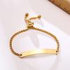Individuell gravierte Armbänder für kleine Mädchen, personalisierter anti-allergischer Edelstahl-Balken Schmuck für Mädchen und Jungen