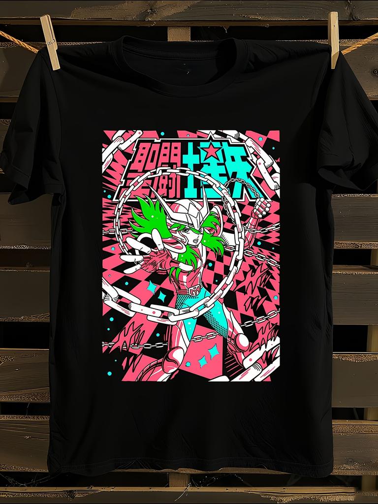 Saint Seiya Anime Tshirt Anime Andromeda Shun Manga Tshirt