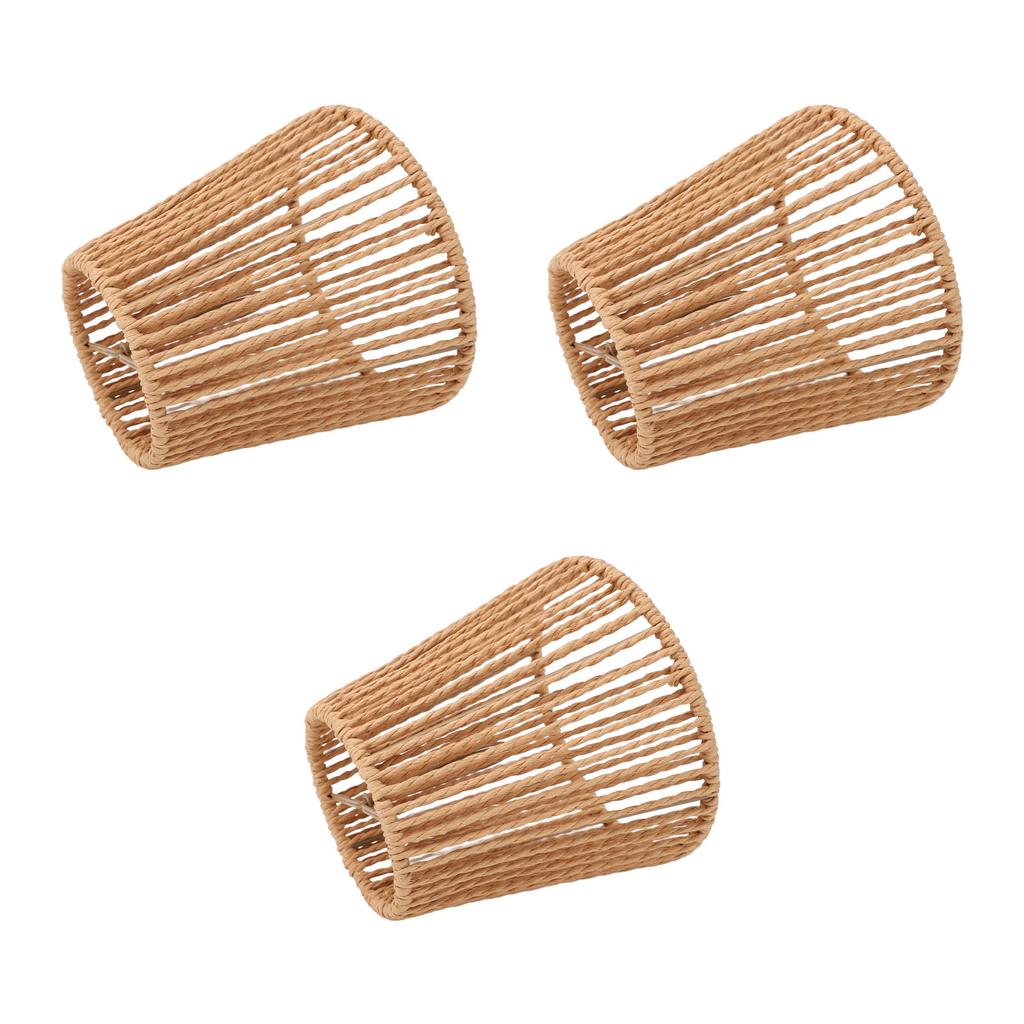 3pcs Small Lamp Shades Replacement Woven Lampshade for Floor Lamps Pendant Light Chandelier