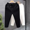 Men's Solid Color Casual Pants Autumn Sweatpants Simple Cropped Pants