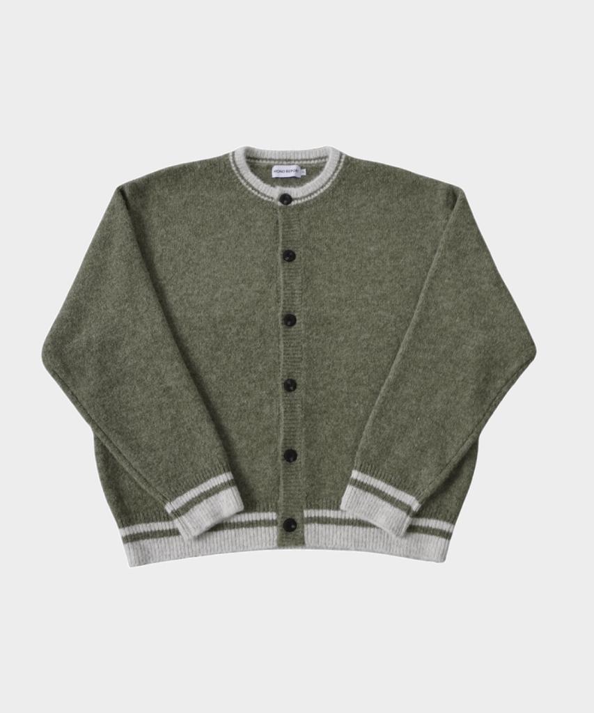 Hono Report Hairy Round Cardigan_Olive