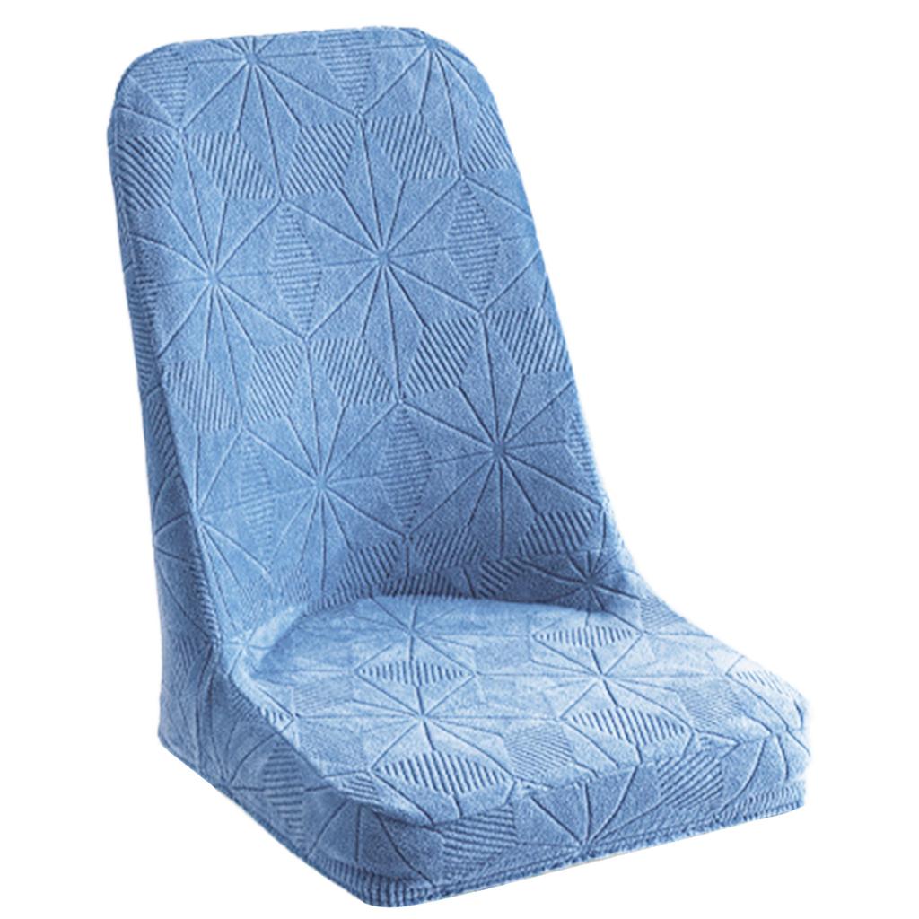Jacquard Chair Covers Soild Color Anti-dust Curved Chair Slipcover for Living Room Banquet Wedding Office Elastic Covers