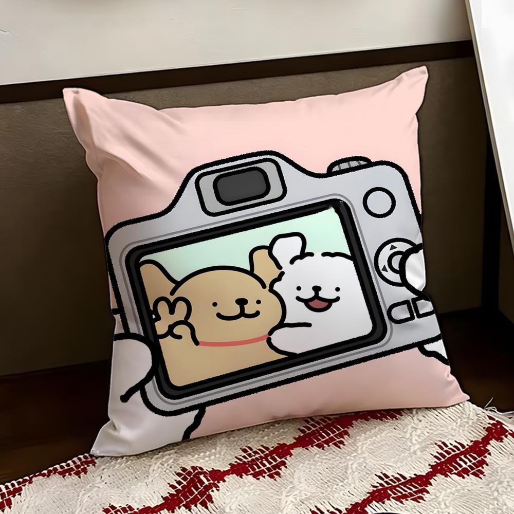 

Cute LLine PPuppy Cushion Cover Reversible Soft Durable Pillow Cover Home Car MultiScene Use for Daily Comfort 30X30cm