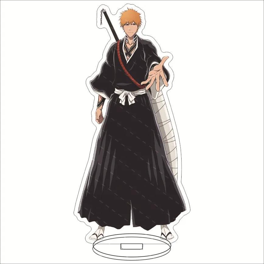Anime BLEACH Acrylic Decorative Crafts Toy 15cm Ichigo Kurosaki Aizen Sousuke Collectible Figures Desktop Home Decoration