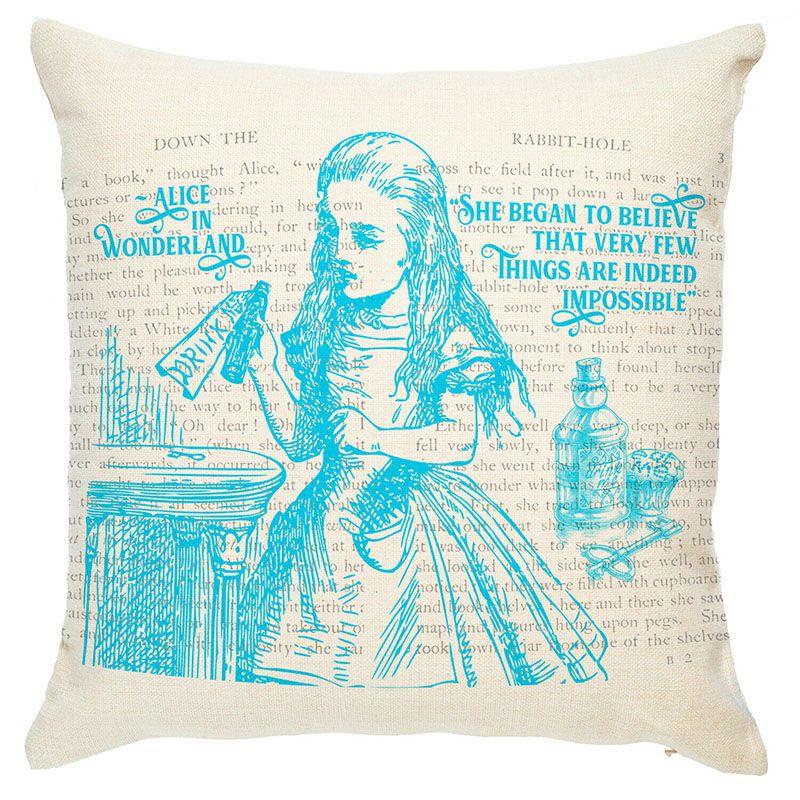 Elegant Alice In Wonderland Cushion Mad Hatter Pillow Perfect For Christmas Gift And Home Decoration