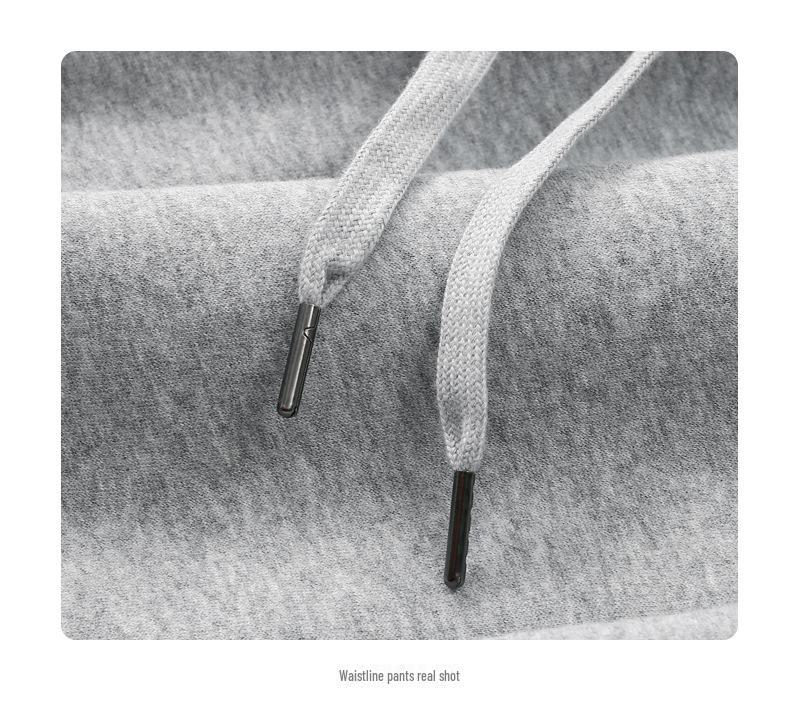 Dengjue Męskie 2024 Jesienne Spodnie Dresowe ze Sznurkiem, Ciężkie, z Aksamitem do Noszenia na Co Dzień