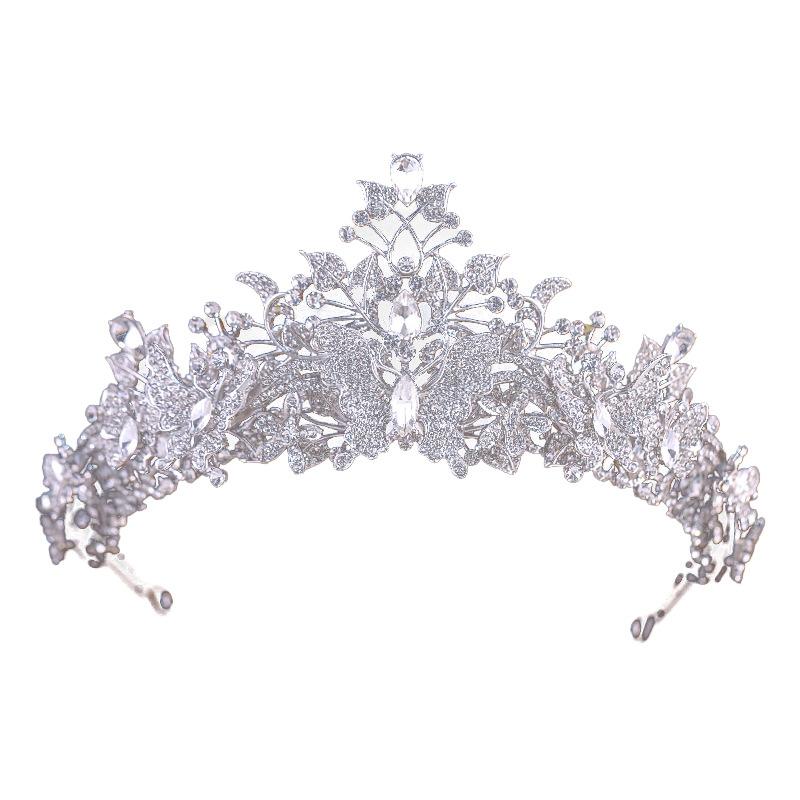 Bride's Dreamy Headwear Bride's Heavy Duty Superimposed Crown Three Dimensional Flower Detachable Double Layer Dress Headwear Dress Accessories
