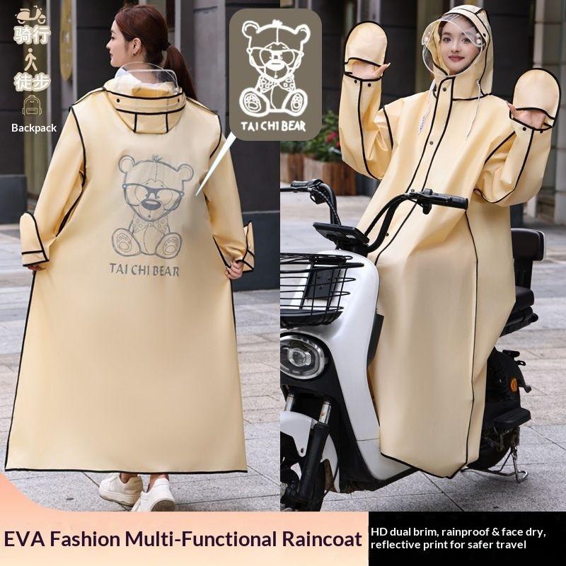Unisex Einteiler Ganzkörper Anti-Sturm Regenponcho - Dicke Regenjacke für Elektroroller und Motorradfahren