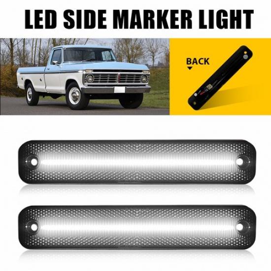 2pcs Smoked LENS LED SIDE MARKER LIGHTS FRONT & REAR For Ford 1978-1979 Bronco