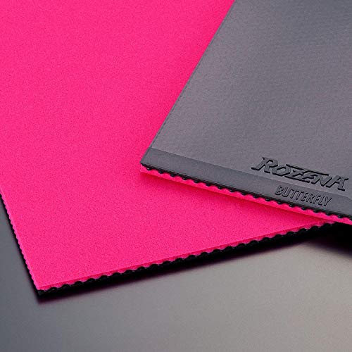 Butterfly Rozena 06020 Table Tennis Rubber, Black, Thick