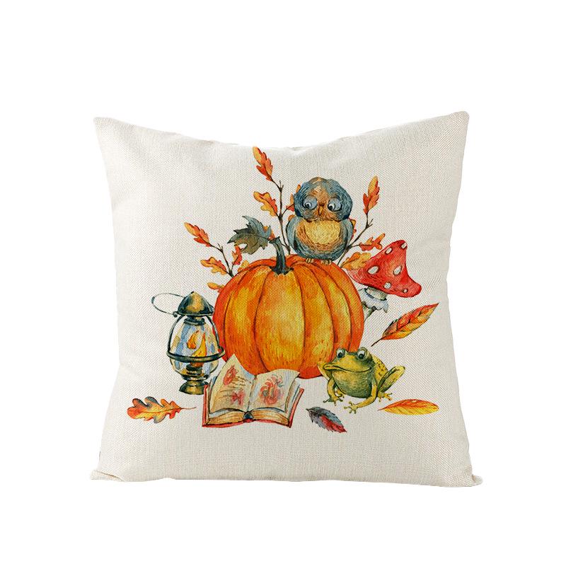 Home Thanksgiving Pumpkin Polyester Pillow Cover Home Sofa Pillow Cushion Cover