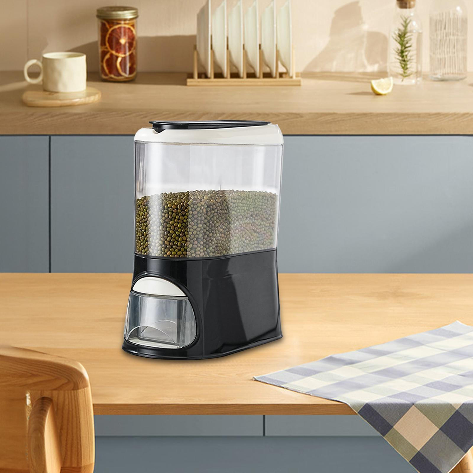 

Rice Storage Container Cereal Top Opening Multi Purpose Grain Bucket with black