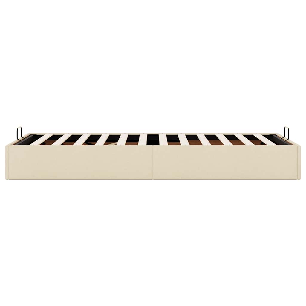 Vidaxl Struttura Letto Ottoman senza Materasso, Crema, 90X200 Cm, Tessuto