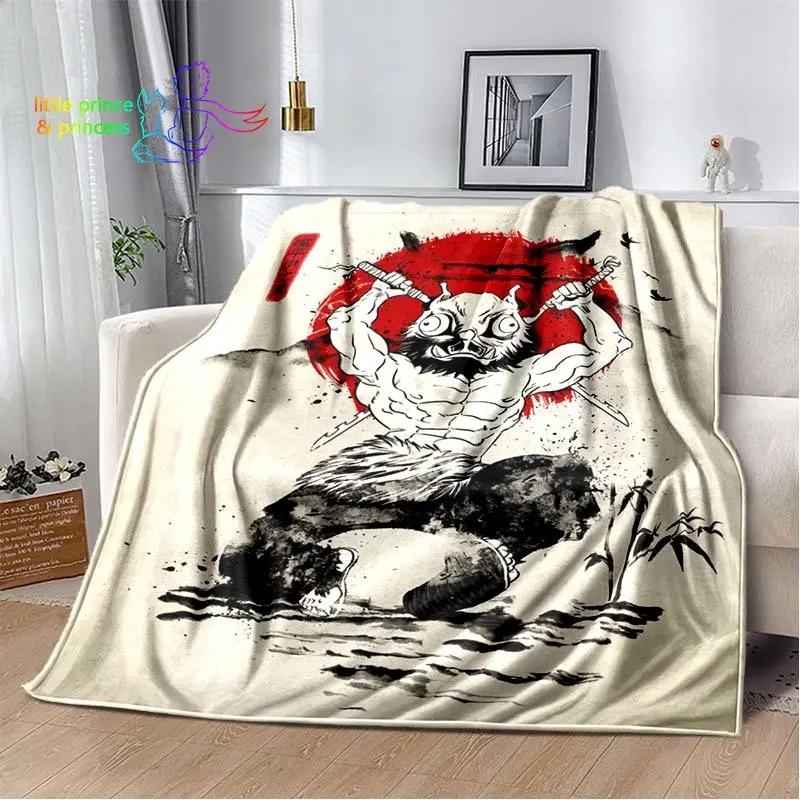 Hashibira Inosuke Demon Slayer Character Anime Blanket Lightweight Comfortable Soft Breathable Ultra Warm Blanket Bedding Travel