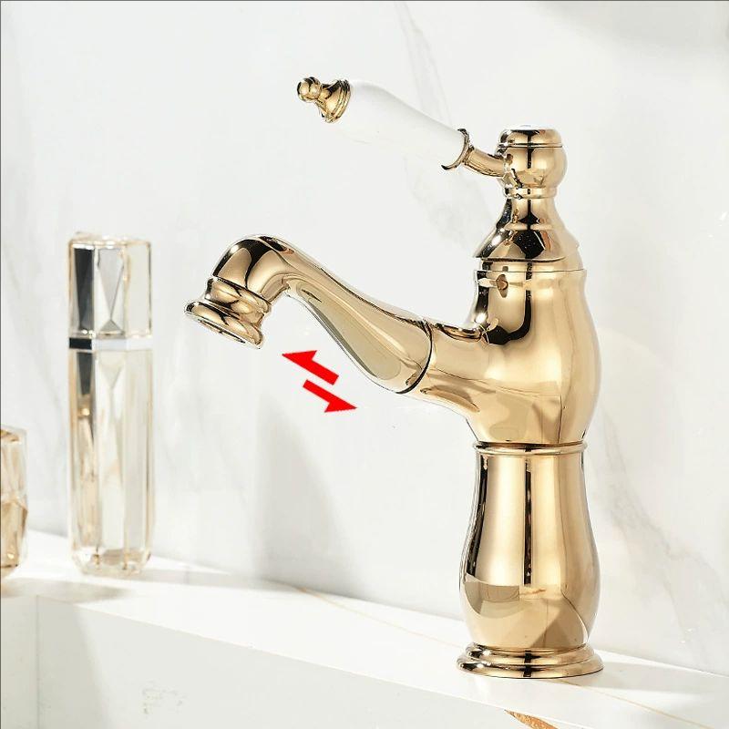 Bathroom Ceramic Handle Basin Faucets Pull Out Mixers Sink Faucet Washbasin Taps Water Tap Tapware Crane Brass Material
