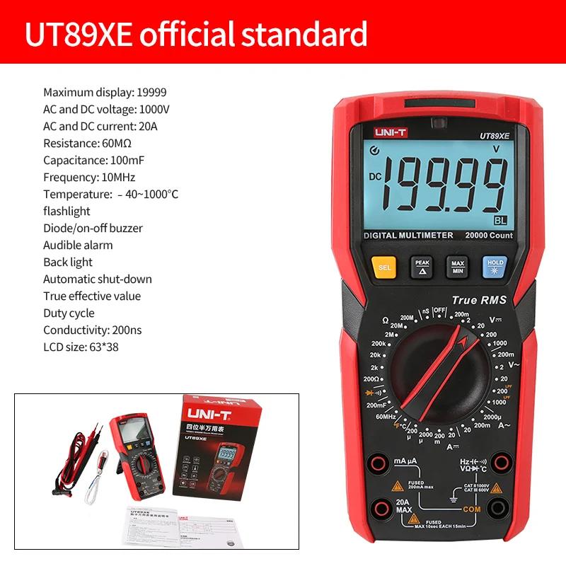 UNI-T Digital Multimeter Professional AC DC Electrical Multi Meter UT890C UT890D+ UT89X UT89XD UT161E UT61B+ UT61D+ UT61E Plus