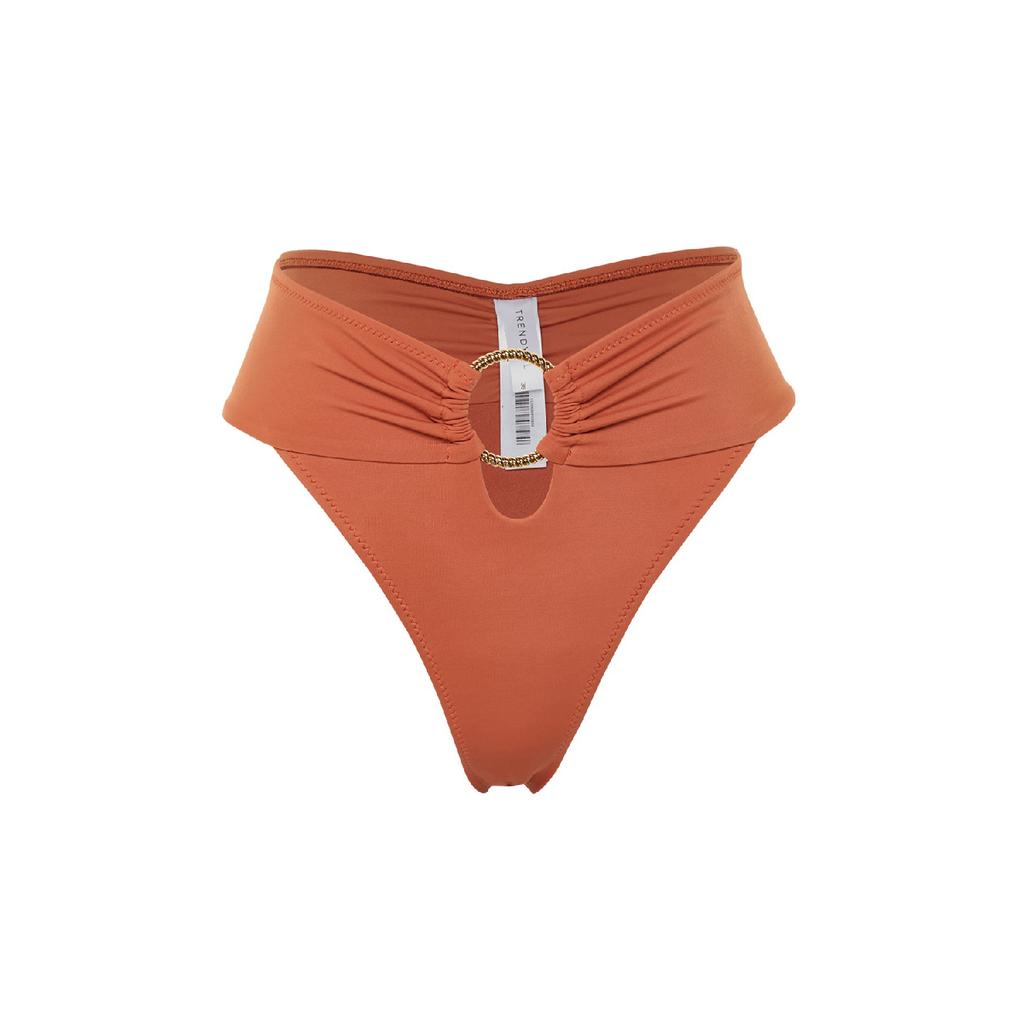 Zelený doplněk Spodní část bikin s vysokým pasem Tbess22ba00001