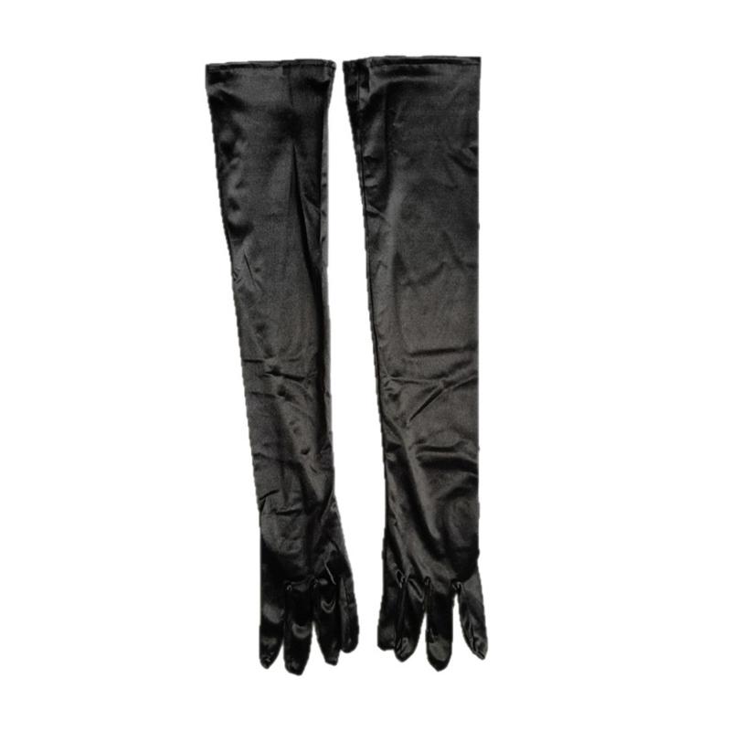 Verlängerte lange dehnbare Damen Handschuhe Spandex Elastische Armstulpen für Cosplay Anime Kostüm