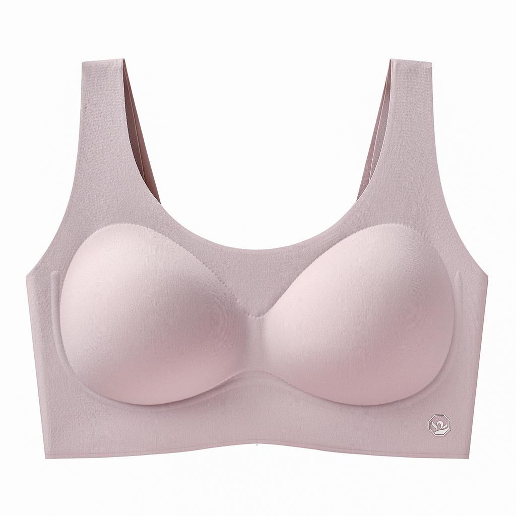 Liquid foundation underwear large size jelly soft support wide shoulder vest light massage fixed cup beautiful back integrated bra