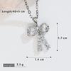 Internet Celebrity Style: Women's Sweet Bow Zirconia Necklace - Niche Design & Elegant Clavicle Pendant