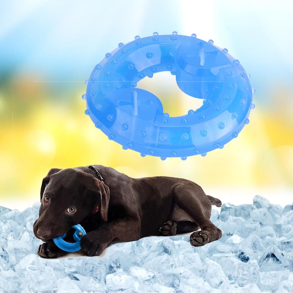 Soft Rubber Dog Cooling Toy circular Frozen Chew Toy Fun TPR Durable Toy  Indoor Play