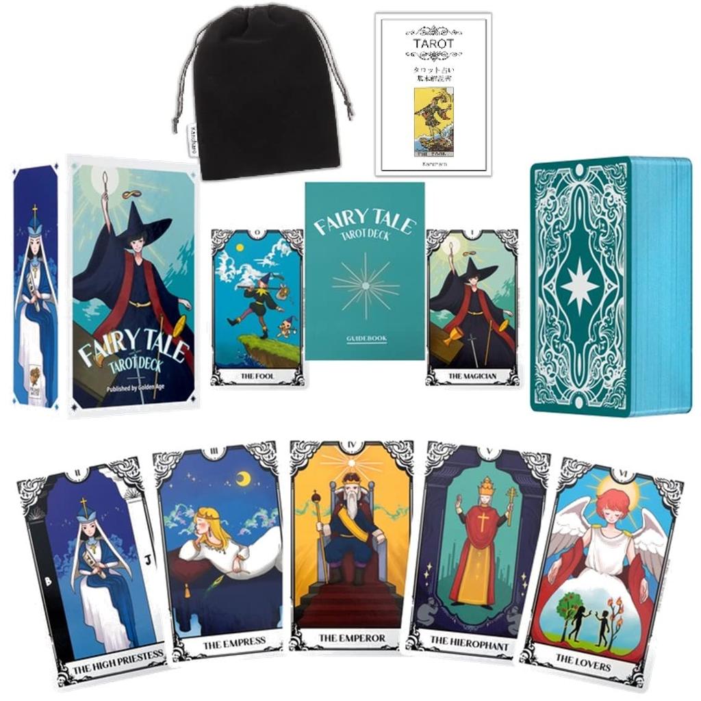 Kancharo Tarot Deck Tale Tarot with Japanese Tarot Card Instructions and Pouch Download the Japanese instruction manual via QR 94-Card (Fairy Deck)