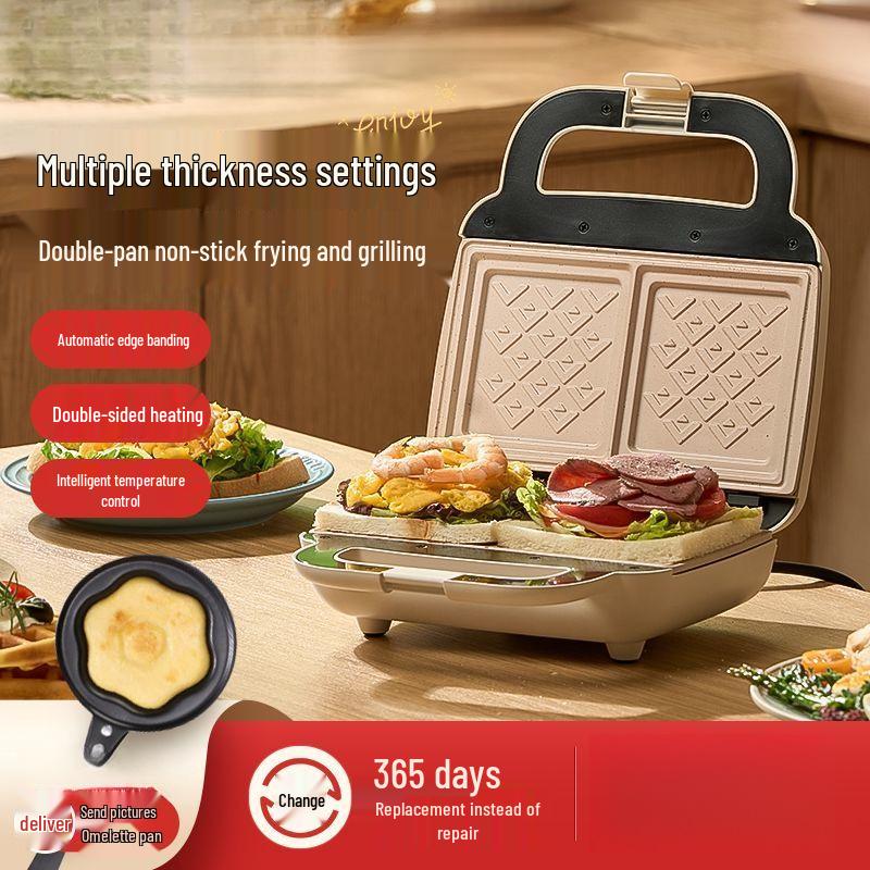 Dual-Plate Breakfast and Waffle Maker