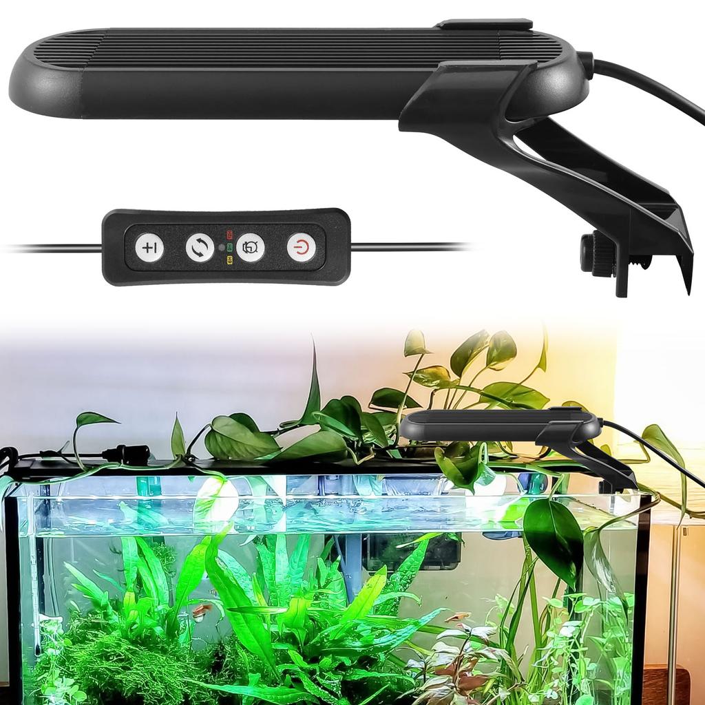 USB Aquarium Light Adjustable LED Waterproof Clip-on Lamp with Remote Control Aquatic Plant Lighting Light For Fish Tank