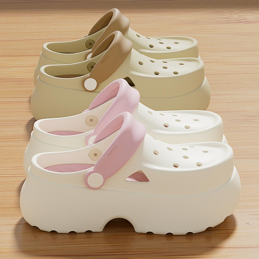Platform Women Clogs Shoes Summer Beach Thick Bottom Sandals Fashion Comfortable Clogs Indoor Outdoor Women Hole Shoes