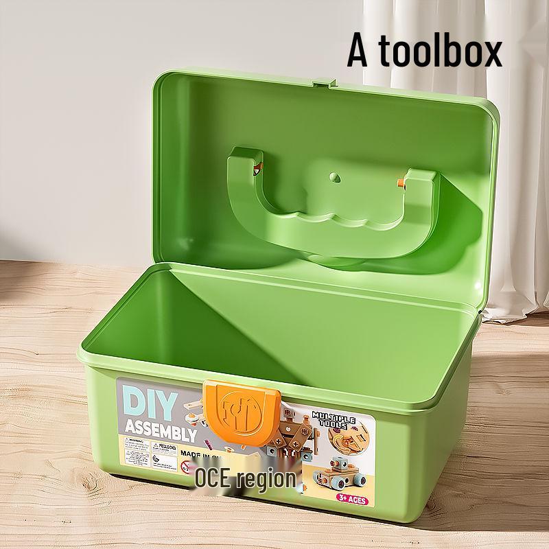 Детский набор игрушек «Электрическая дрель и сборка винтов» в ящике для инструментов