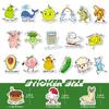 100 Pun Homophone Stickers Children's Fun Game Stickers Kindergarten English-style Cartoon Decoration
