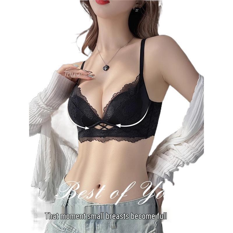 Sexy Lace Push Up Bra Set: Enhances Small Bust with Lift & Support, Anti-Sagging Design