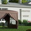 3x3(m) Pop-Up Gazebo, with Curtain Walls and Windows, Coffee