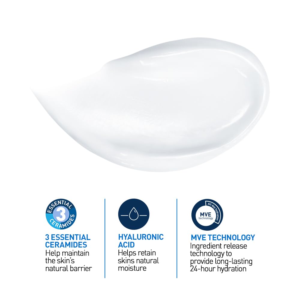 CeraVe Moisturizing Cream For Dry To Very Dry Skin (177ml) - Formulated with 3 Essential Ceramides And Hyaluronic Acid | Non-Comedogenic Moisturizer F