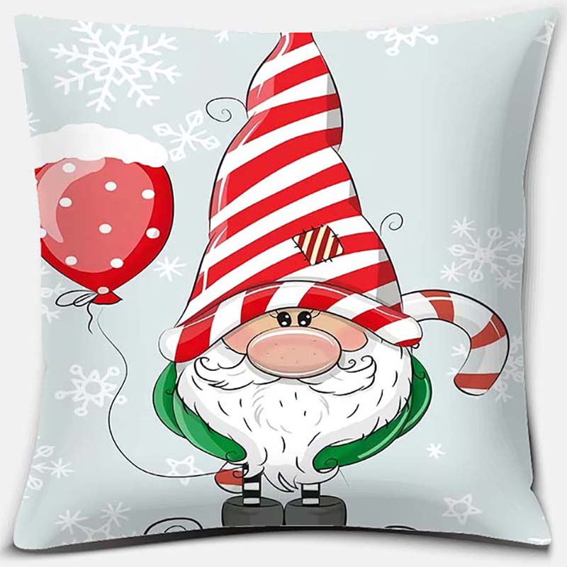 Santa Print Series Pattern Pillowcase Square Pillowcase Home Office Decoration Pillowcase