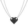 Heart-shaped Building Block Necklace: Double-layer Beaded Chain Love Pendant Choker for Women