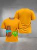 3D-gedruckte Herrenbekleidung Herren Damen Allgemeine Outdoor-Bekleidung Geeignet für Cartoon Duolingo Herren Bequemes T-Shirt Oberteile