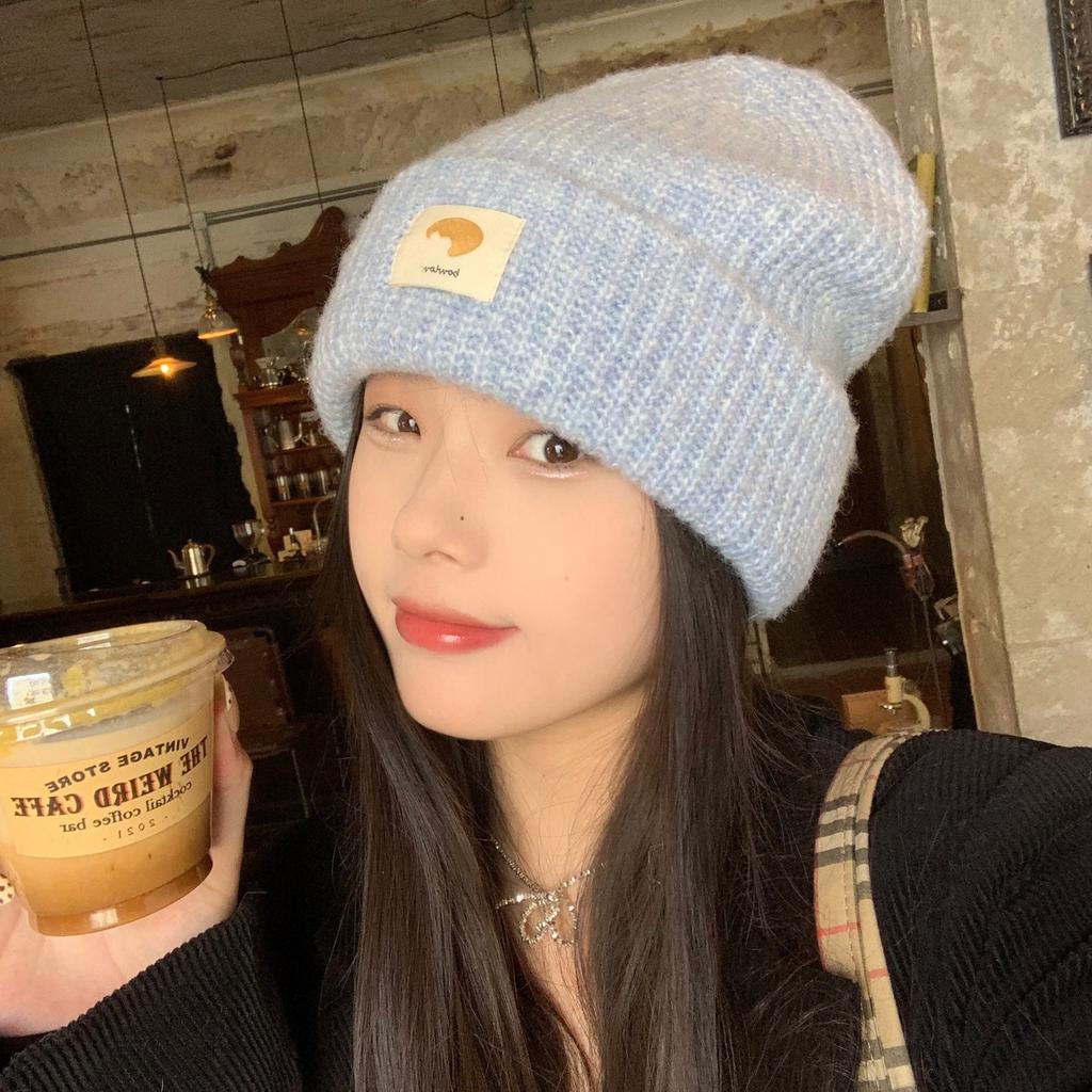 Autumn and Winter New Korean Style Trendy Versatile Face Showing Small Cold Hat with Ear Protection Pullover Woolen Hat