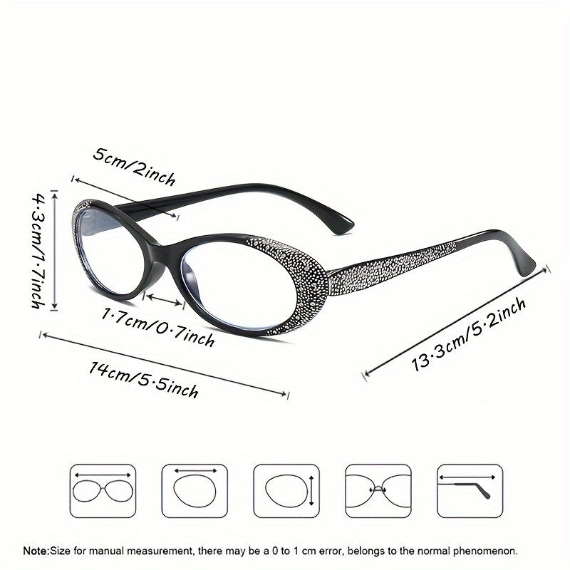 Ultralight Oval Reading Glasses Cat Eyes Elegant Women Crystal Presbyopic Eyeglasses With Anti Blue Light Eyewear +1.0to+4.0