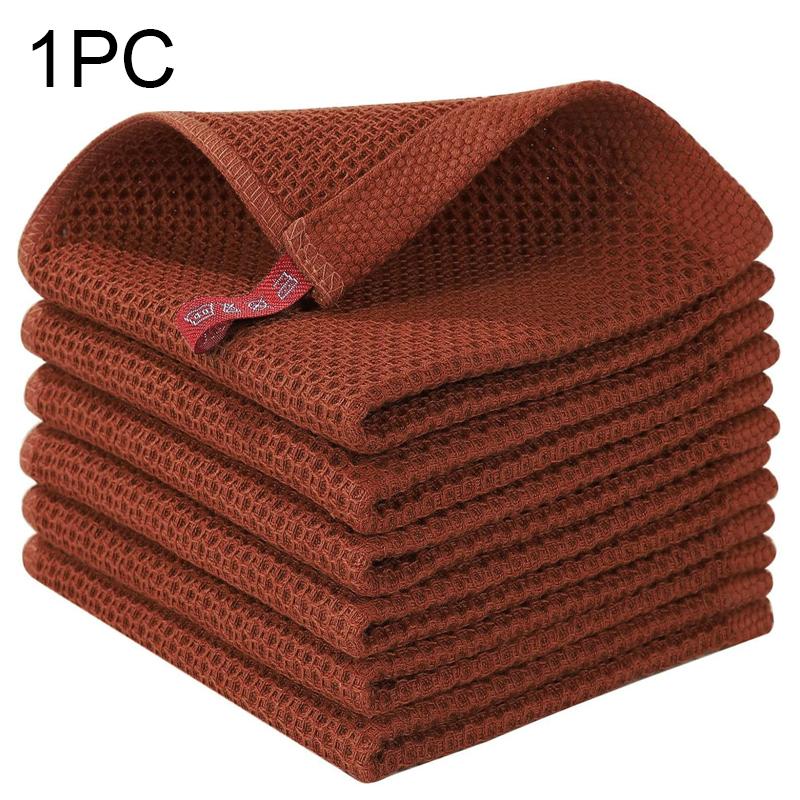 100% Cotton Kitchen Towel Ultra Soft Cleaning Cloth Waffle Honeycomb Cleaning Cloth Household Kitchen Accessories
