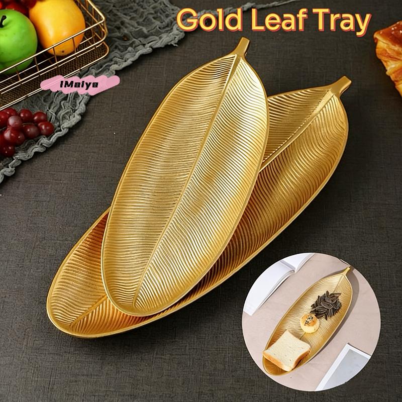 M-Nordic Style Leaf Fruit Plate Creative Storage Tray For Living Room Snack Candy Fruit Plate Home Table Decoration Accessory