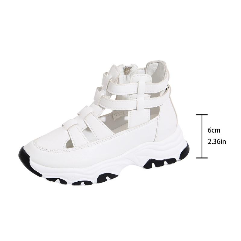 New Style Women's Shoes - Platform Heels, Hollowed-out Round Toe, Built-in Height, Sports Sandals