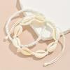 2PCS Summer Beach Anklet Handwoven Adjustable Shell Glass Bead Jewelry For Men Women Stackable Bohemian Vacation Accessories