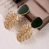 Temperament Hollow Leaf Shape Earrings Design Simple Elegant Sweet Earrings Commute